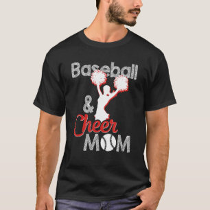 Baseball And Cheer Mom Shirt, Baseball Lover, Moth T-Shirt