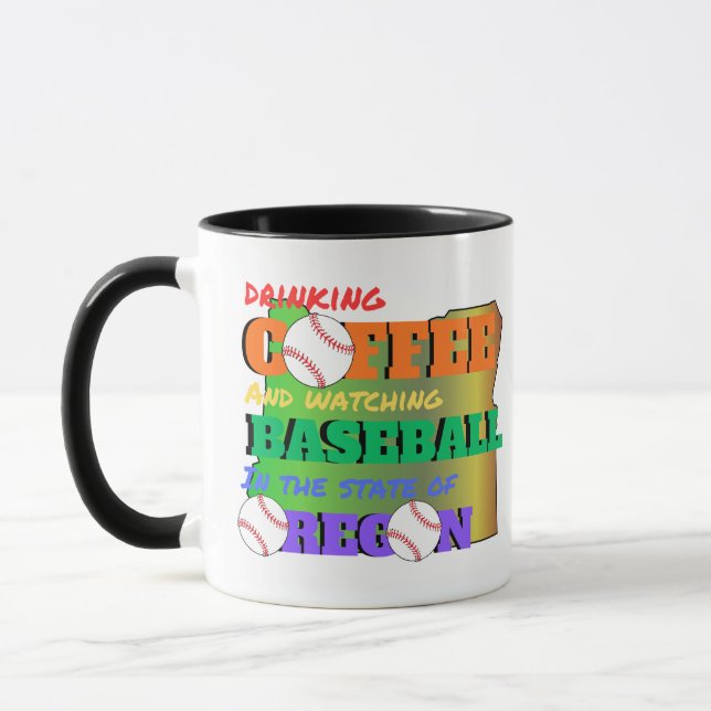 Baseball and Coffee in Oregon  Mug (Left)