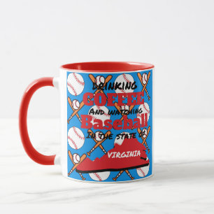 Baseball and Coffee in Virginia Mug