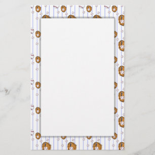 Baseball and Glove Pattern Stationery