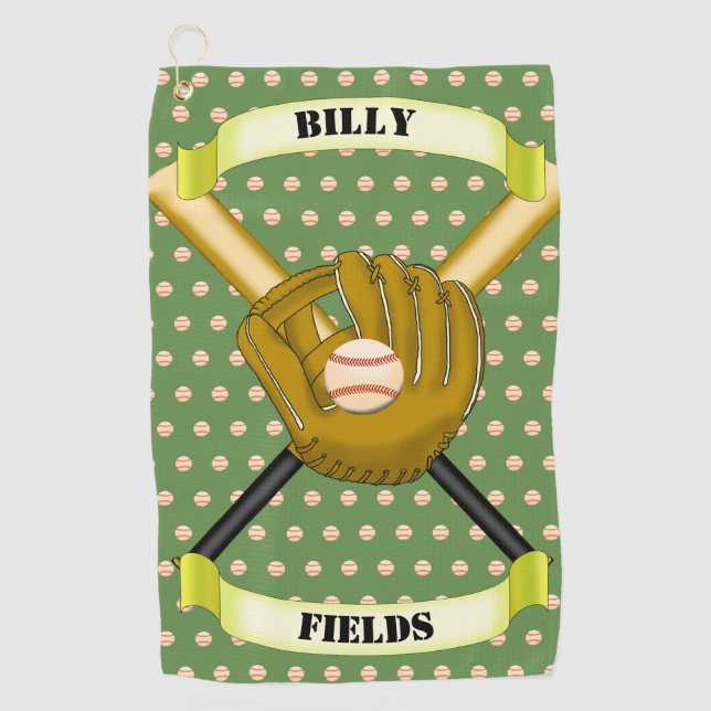 Baseball and Glove Sport Towel (Front)