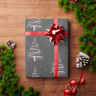 Baseball and Red Socks Christmas Tree Wrapping Paper