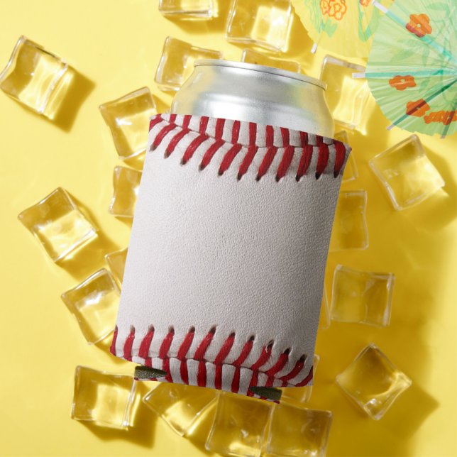Baseball and Softball Red Stitching Can Cooler (In Situ Summer)