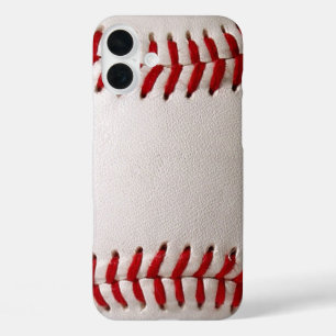 Baseball and Softball Red Stitching iPhone 16 Plus Case