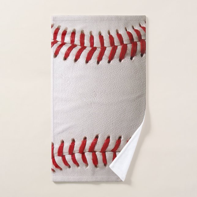 Baseball and Softball Red Stitching Hand Towel (Hand Towel)