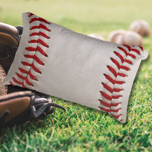 Baseball and Softball Red Stitching Lumbar Cushion