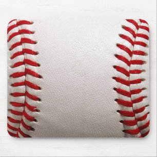 Baseball and Softball Red Stitching Mouse Pad
