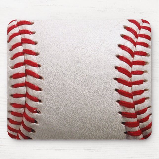 Baseball and Softball Red Stitching Mouse Pad (Front)