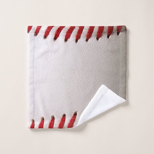 Baseball and Softball Red Stitching Wash Cloth (Wash Cloth)