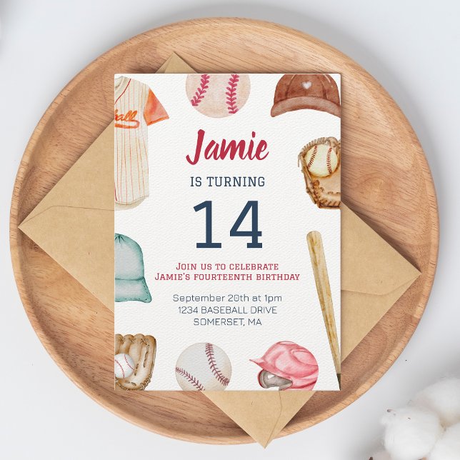 Baseball Any Age Boy Birthday  Invitation (Creator Uploaded)