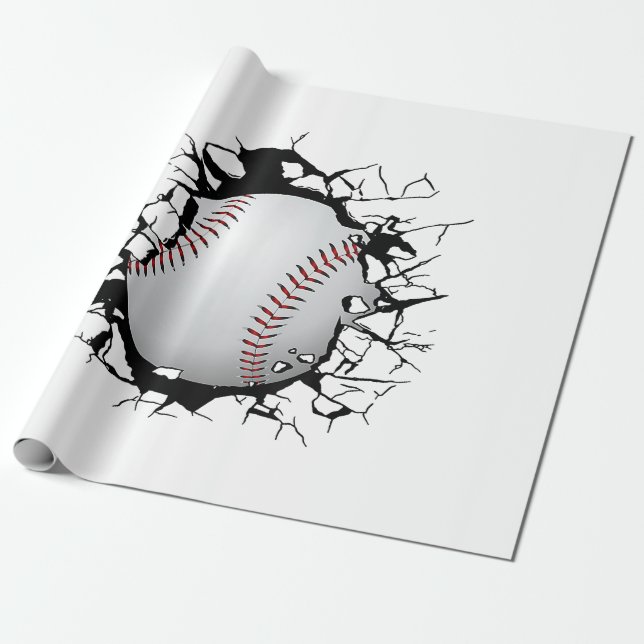Baseball Apparel - Baseball  Wrapping Paper (Unrolled)