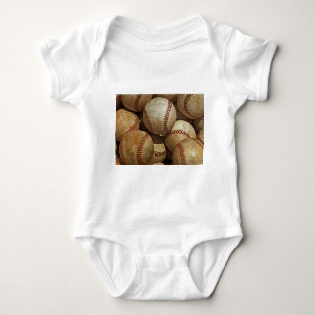 Baseball Art Baby Bodysuit (Front)
