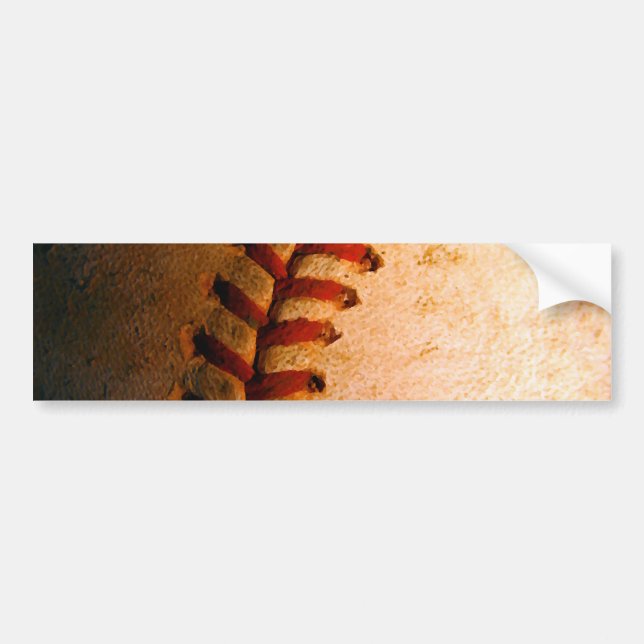 Baseball Art Bumper Sticker (Front)