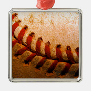 Baseball Art Metal Tree Decoration
