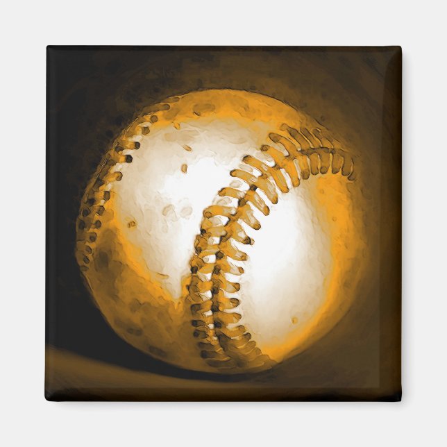 Baseball Artwork Magnet (Front)