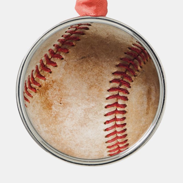 Baseball Artwork Metal Tree Decoration (Front)