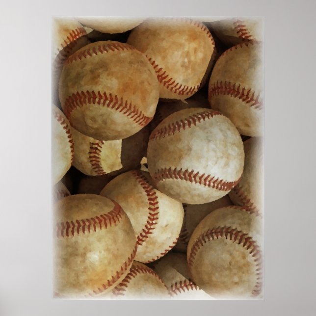 Baseball Artwork Poster (Front)