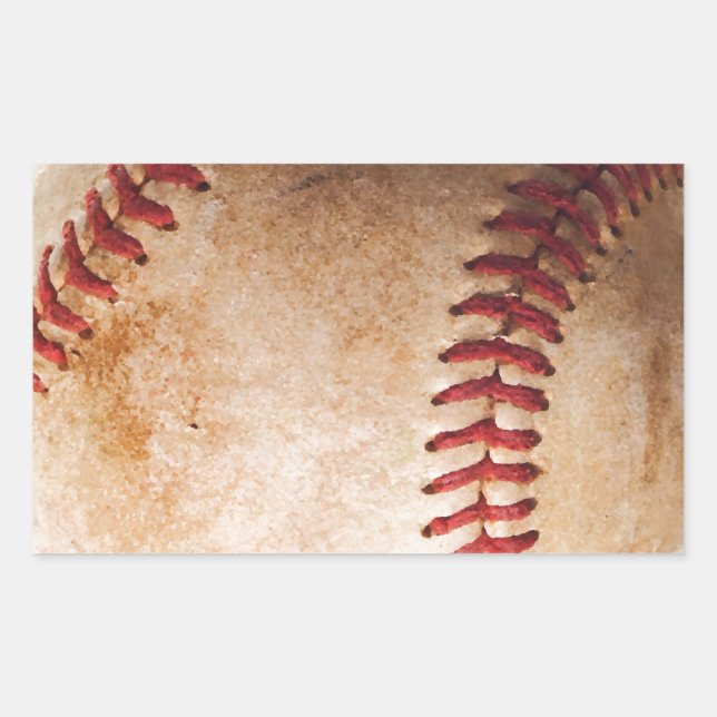 Baseball Artwork Rectangular Sticker (Front)