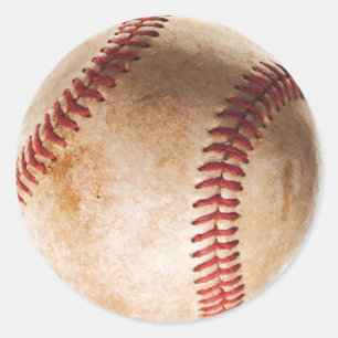 Baseball Artwork Vintage Classic Round Sticker