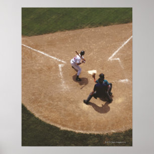 Baseball at Home Plate Poster