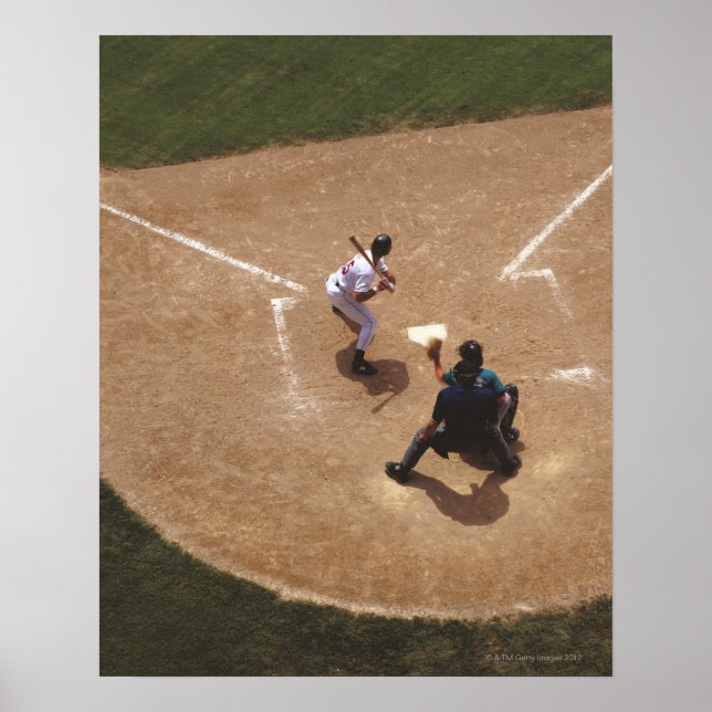 Baseball at Home Plate Poster (Front)