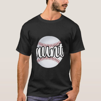 Baseball Aunt Baseball Fan Proud Baseball Auntie T-Shirt