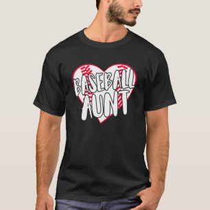 Baseball Aunt Heart 2 T-Shirt