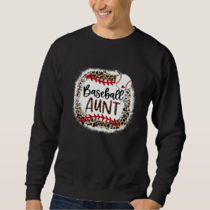 Baseball Aunt Leopard Baseball Aunt Sweatshirt