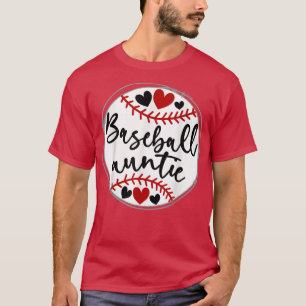 Baseball Auntie For Grandma Women Mother's Day T-Shirt