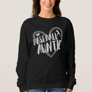 Baseball Auntie Heart Sweatshirt
