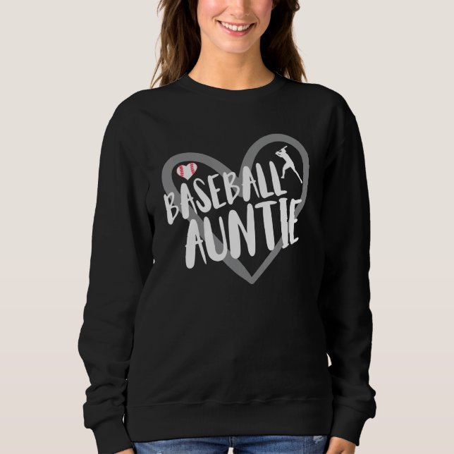 Baseball Auntie Heart Sweatshirt (Front)