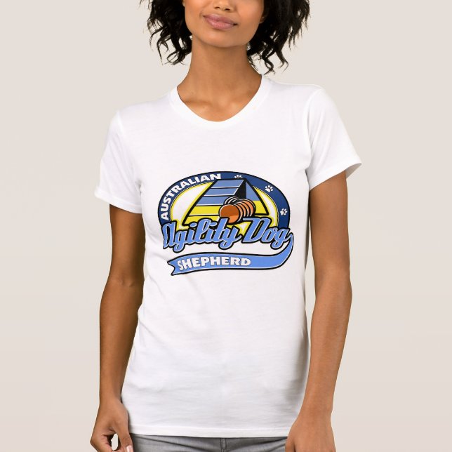 Baseball Australian Shepherd Agility T-Shirt (Front)