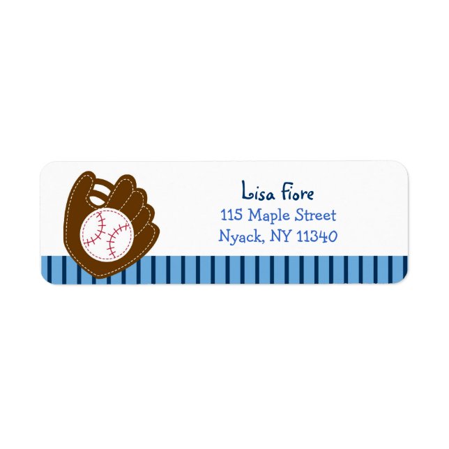 Baseball Baby Boy Address Labels (Front)