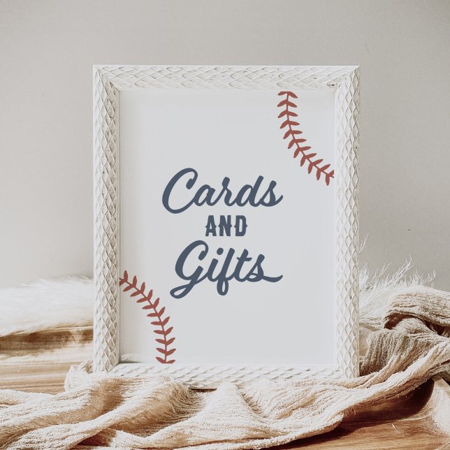 Baseball Baby Shower Cards and Gifts Sign (Creator Uploaded)