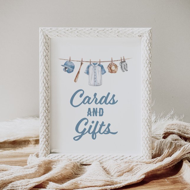 Baseball Baby Shower Cards and Gifts Sign (Creator Uploaded)