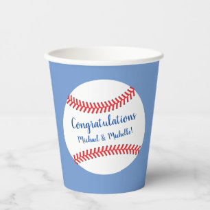 Baseball Baby Shower Little Slugger Paper Cups