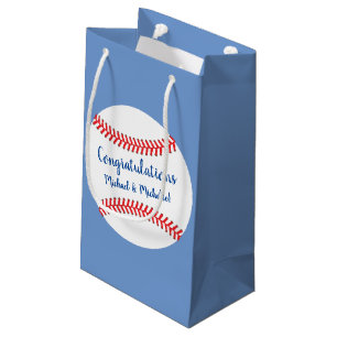Baseball Baby Shower Little Slugger Small Gift Bag