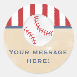 Baseball Baby Shower Round Sticker