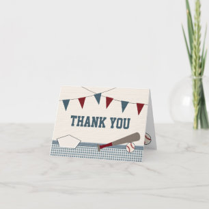 BASEBALL BABY SHOWER THANK YOU CARD
