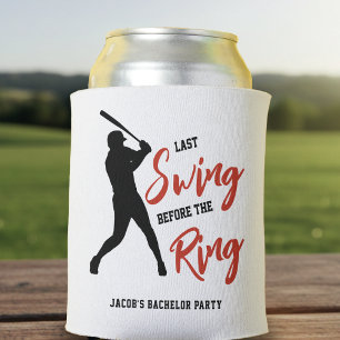 Baseball Bachelor Party Last Swing Before the Ring Can Cooler