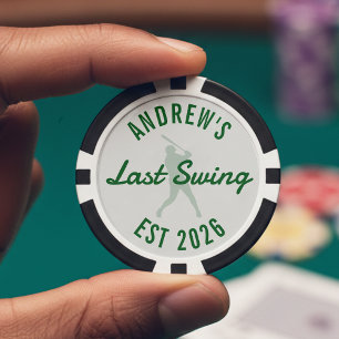Baseball Bachelor Party Last Swing Before the Ring Poker Chips