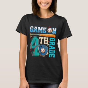 Baseball Back To School Shirt Boys Let's Play 4th