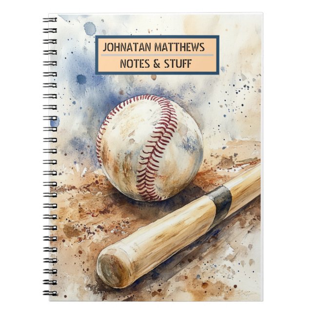 Baseball back to school sports Photo Notebook (Front)