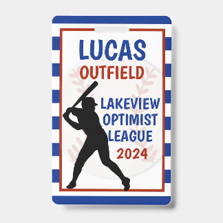 Baseball Bag Tag ID Badge