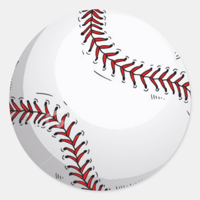 Baseball Ball 1 Classic Round Sticker (Front)