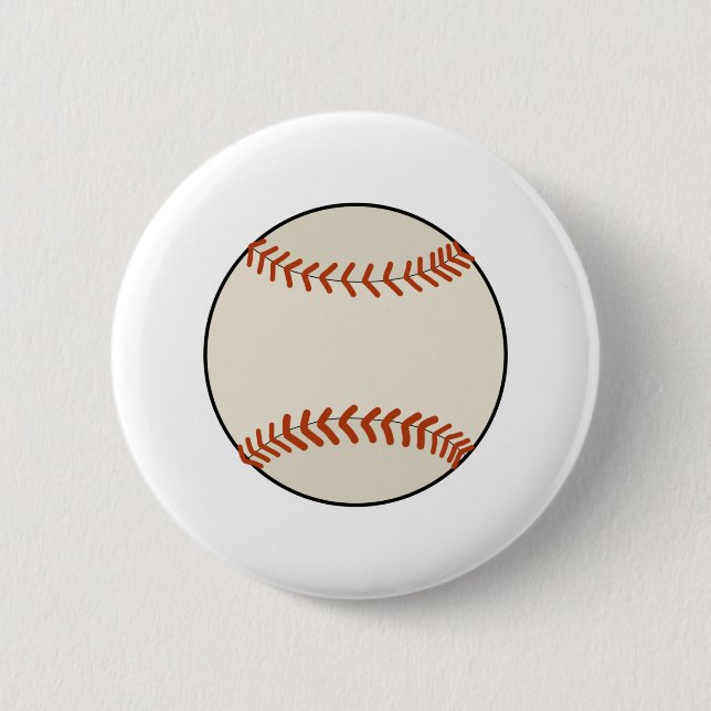 Baseball Ball 6 Cm Round Badge (Front)