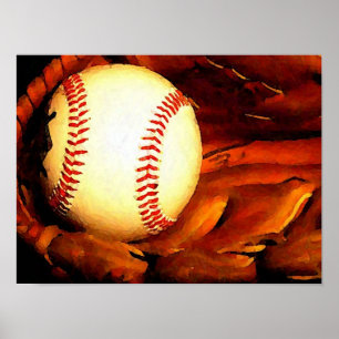 Baseball Ball Artwork Poster