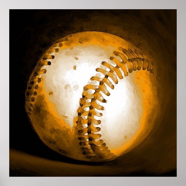 Baseball Ball Artwork Poster Print (Front)