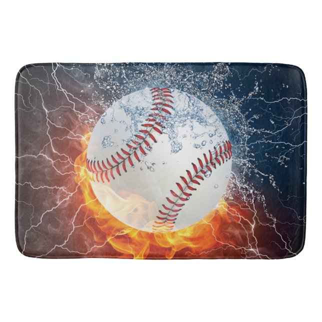 Baseball ball bath mat (Front)