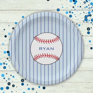 Baseball Ball Birthday Personalised Kids Party Paper Plate